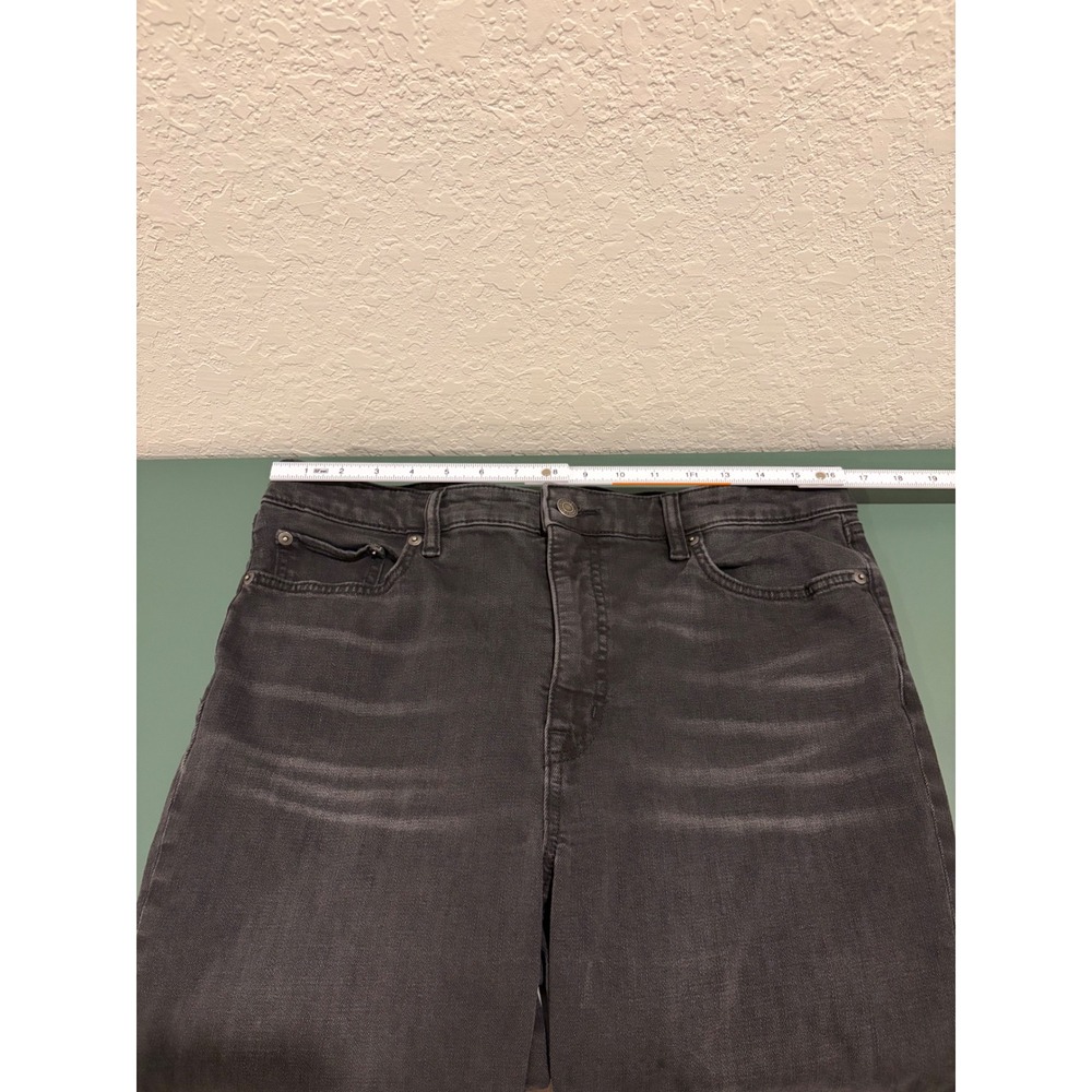 Lauren Ralph Lauren Womens Black High Rise Skinny Jeans Size 14 Faded Denim - Picture 6 of 10